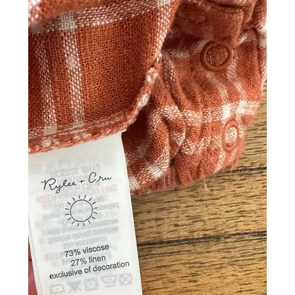 Rylee + Cru Maya Plaid Romper - Size 0-3 months